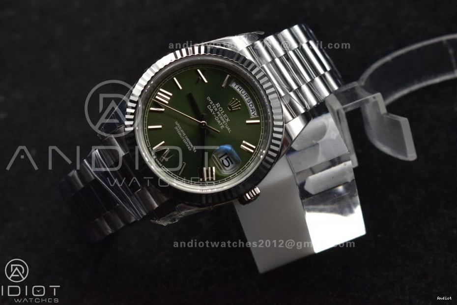 Dial Best Roman Edition Green Day THBF (Gain VR3255 1:1 Weight) Date Bracelet 228239 on Vibrant 662 40 SS President 0813